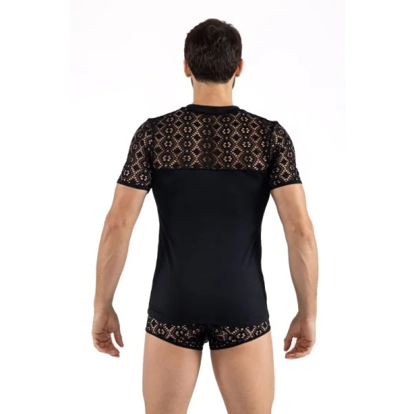 Schwarzer Herren T-Shirt 2407-81 von Look Me kaufen | Fesselliebe