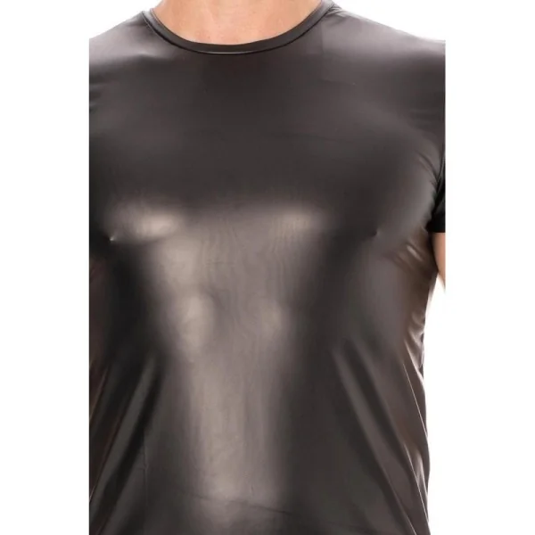 Schwarze Wetlook T-Shirt 2008-81 von Look Me kaufen | Fesselliebe