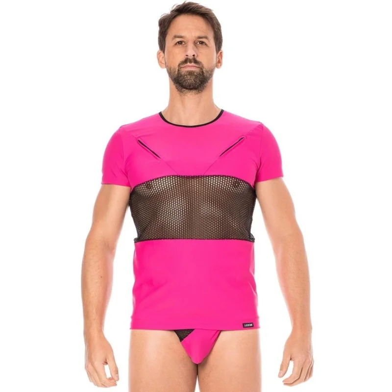 Herren T-Shirt 2004-81 Magenta von Look Me kaufen | Fesselliebe