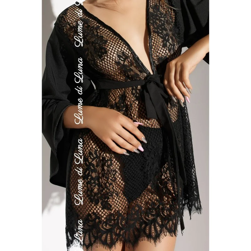 Schwarzer Kimono Barletta von Lume Di Luna kaufen | Fesselliebe 2