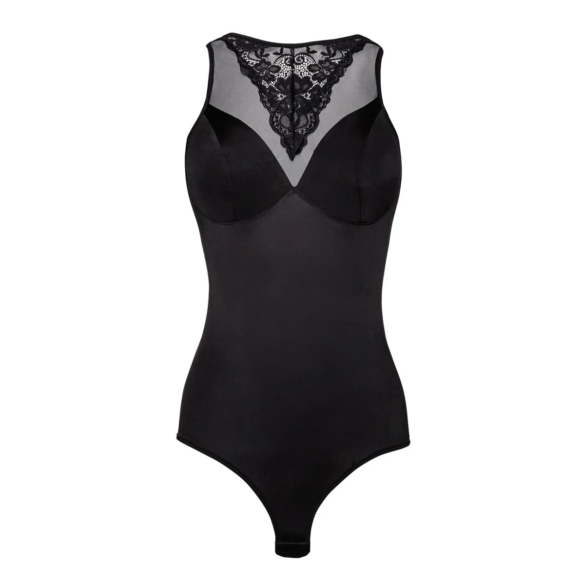 Schwarzer Body mit Netzeinsatz und Spitze Ka923328 von Kalimo kaufen | Fesselliebe