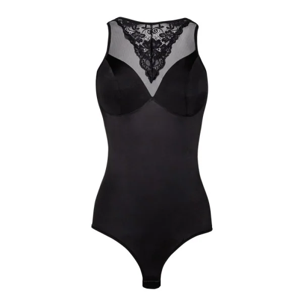 Schwarzer Body mit Netzeinsatz und Spitze Ka923328 von Kalimo kaufen | Fesselliebe