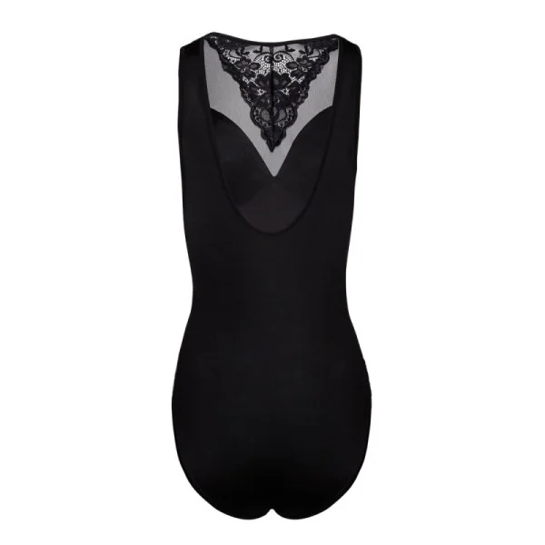 Schwarzer Body mit Netzeinsatz und Spitze Ka923328 von Kalimo kaufen | Fesselliebe