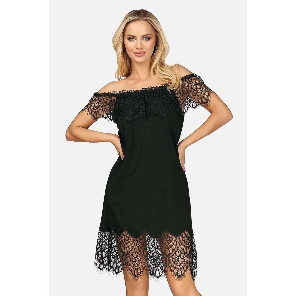 Schwarzes Nachtkleid H182455 von Hamana kaufen | Fesselliebe