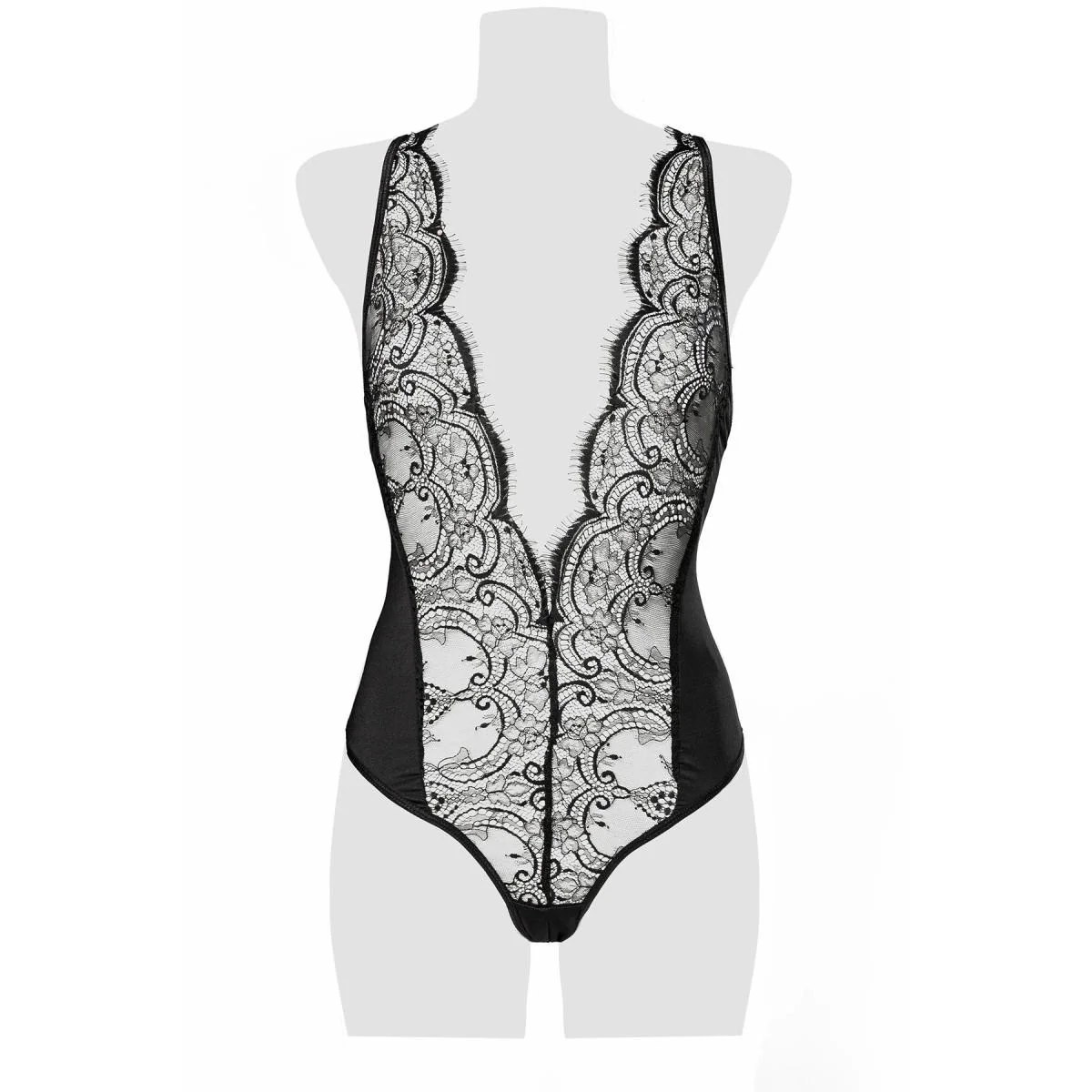 Schwarzer Spitzen Body 15305 von Grey Velvet kaufen | Fesselliebe