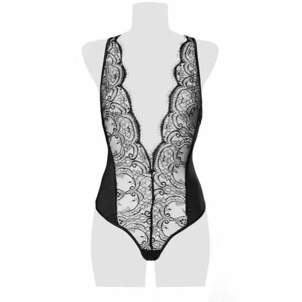 Schwarzer Spitzen Body 15305 von Grey Velvet kaufen | Fesselliebe