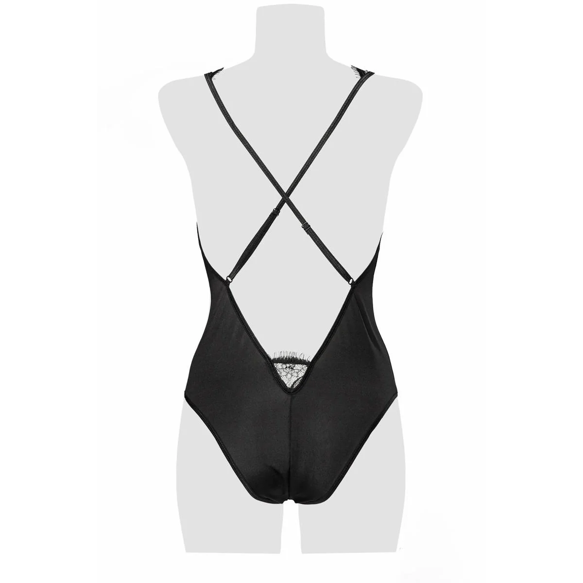 Schwarzer Spitzen Body 15305 von Grey Velvet kaufen | Fesselliebe