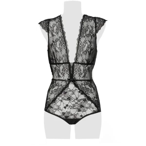 Schwarzer Spitzen Body 15302 von Grey Velvet kaufen | Fesselliebe