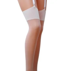 Strapsstrümpfe Weiß 17den St001 von Passion-Exklusiv kaufen | Fesselliebe
