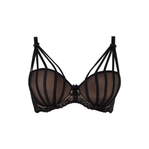 Push-Up BH schwarz-beige V-7541 von Axami kaufen | Fesselliebe