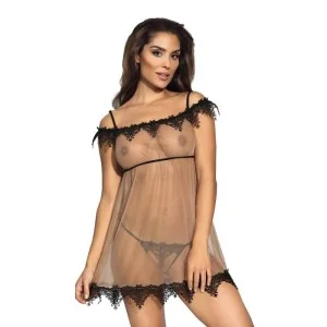 Babydoll & String beige V-8919 von Axami kaufen | Fesselliebe