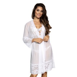 Peignoir Weiss V-8850 von Axami | Fesselliebe.de