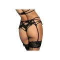 Strumpfgürtel Beige-Schwarz V-8842 von Axami