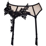 Strumpfgürtel Beige-Schwarz V-8842 von Axami | Fesselliebe.de