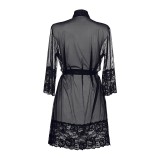 Peignoir Schwarz V-8840 von Axami | Fesselliebe.de