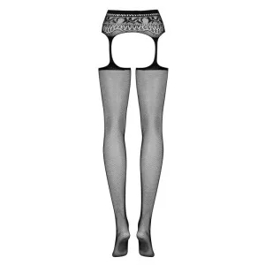 Garter Strümpfen S307 Schwarz von Obsessive