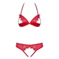 2er Set mit offenem BH 870-Sec-3 von Obsessive