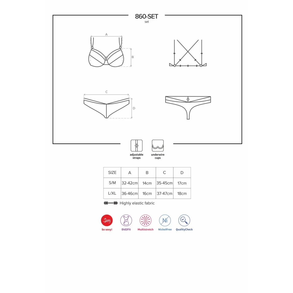 2er Set rot 860-Set-3 von Obsessive kaufen | Fesselliebe