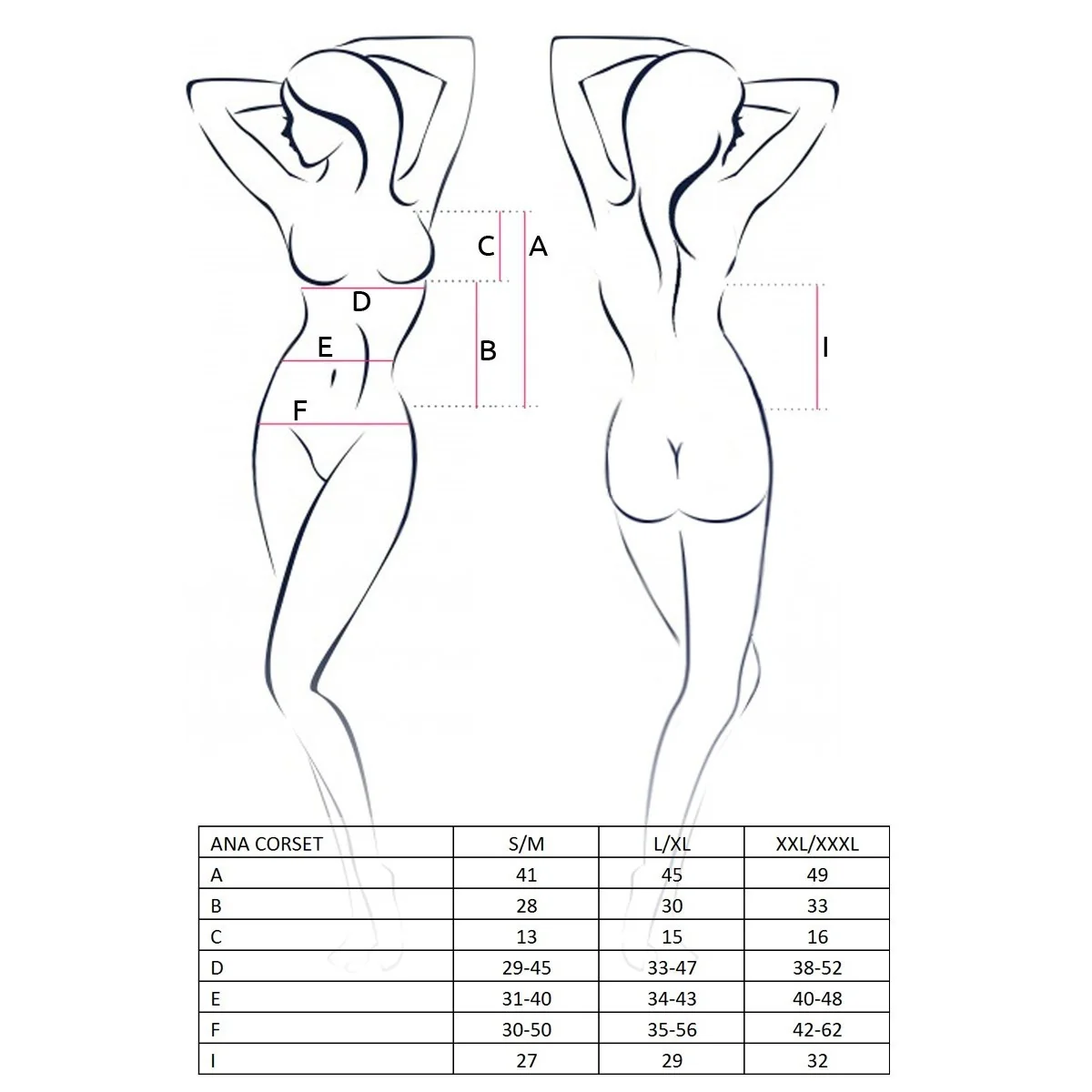 Ana Korsett Schwarz von Passion Erotic Line kaufen | Fesselliebe