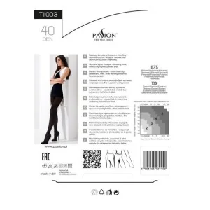 Ti003 Strumpfhose Schwarz 40 Den von Passion-Exklusiv