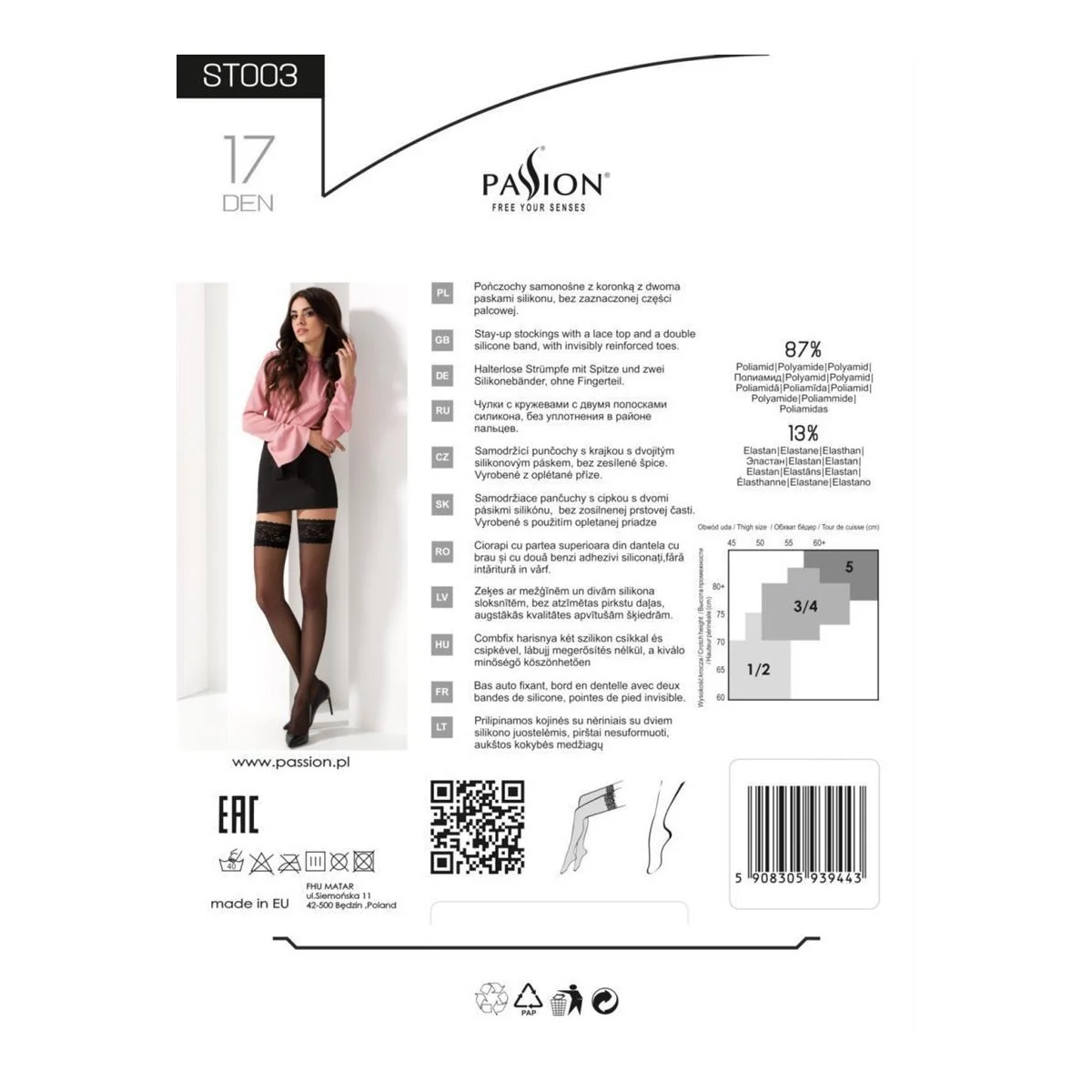 Halterlose Strümpfe Schwarz 17 Den St003 von Passion-Exklusiv | Fesselliebe.de