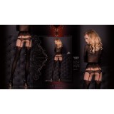 Strumpfhose Schwarz-Rot 20/50den 302 von Ballerina | Fesselliebe.de