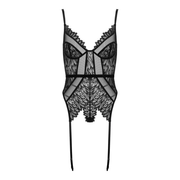 CO102 CORSET & STRING SCHWARZ VON KOTEK