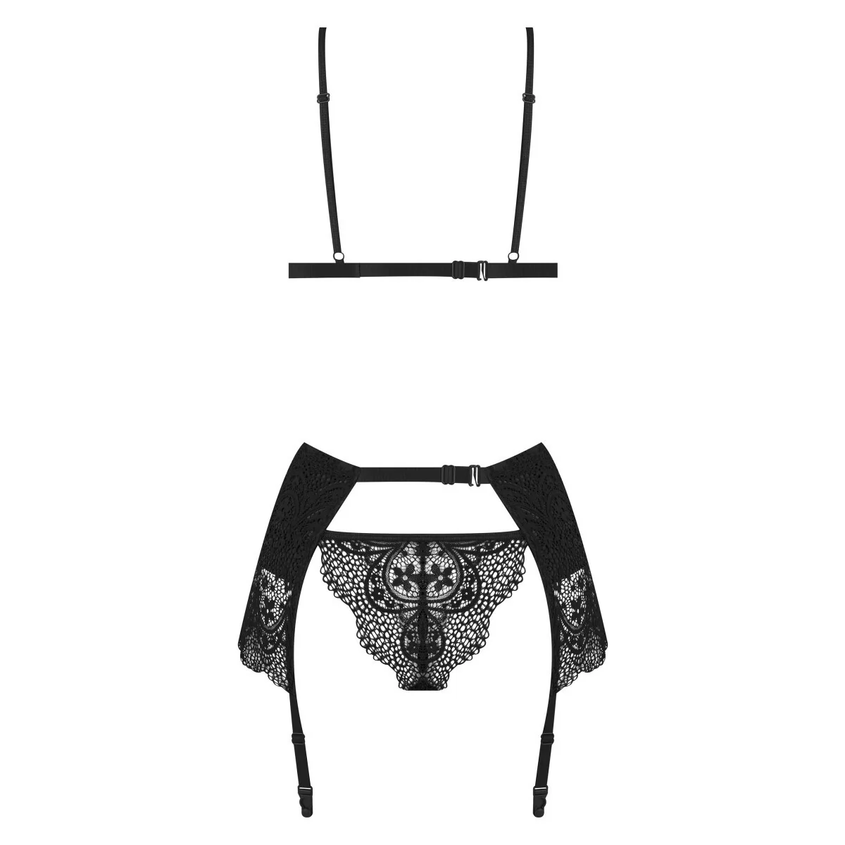 Obsidian Desire 3-tlg. Set schwarz von Beauty Night Fashion kaufen | Fesselliebe