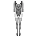 Ko Bg002 Bodystocking Ouvert Black