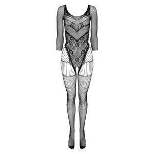 Ko Bg002 Bodystocking Ouvert Black