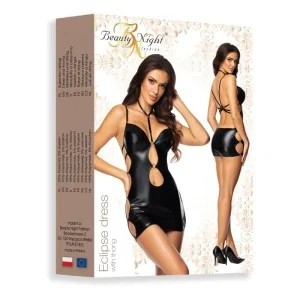 Eclipse Kleid & String Schwarz von Beauty Night Fashion