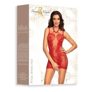Anya Netzkleid Rot von Beauty Night Fashion
