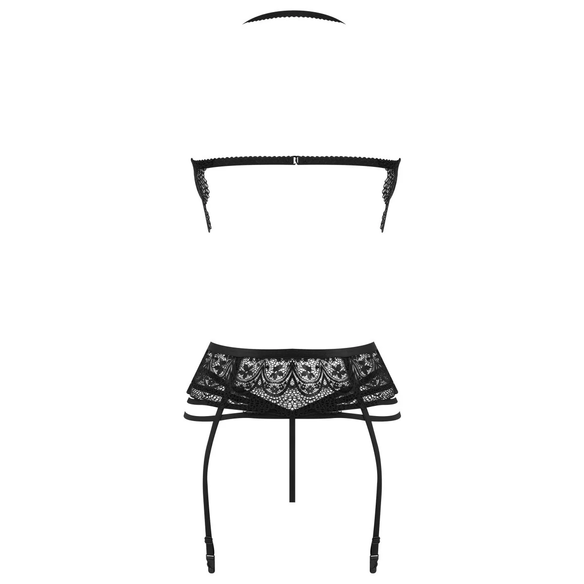 Lace Temptation Corset & String schwarz von Beauty Night Fashion kaufen | Fesselliebe