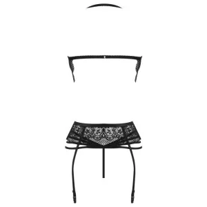 Lace Temptation Corset & String Schwarz von Beauty Night Fashion