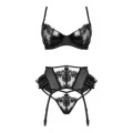 Rafaella 3-Tlg. Dessous Set Schwarz von Beauty Night Fashion