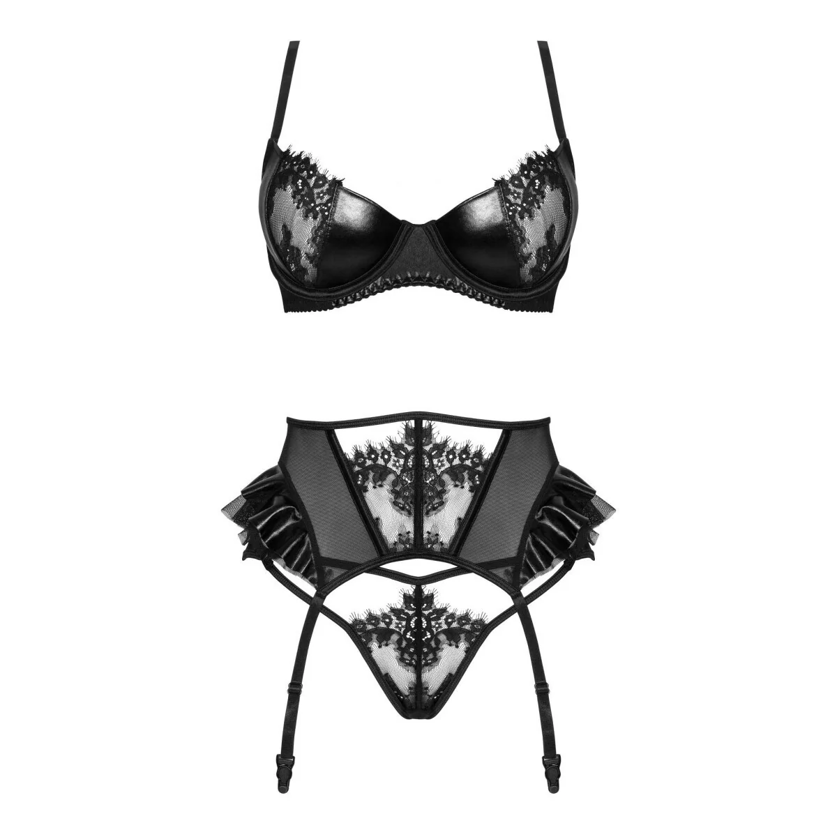 Rafaella 3-tlg. Dessous Set schwarz von Beauty Night Fashion kaufen | Fesselliebe