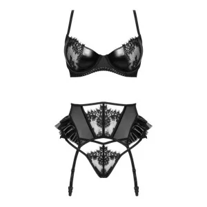 Rafaella 3-Tlg. Dessous Set Schwarz von Beauty Night Fashion