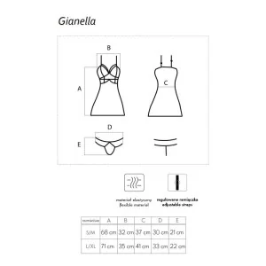 Gianella Chemise & Tanga Schwarz von Livco Corsetti Fashion
