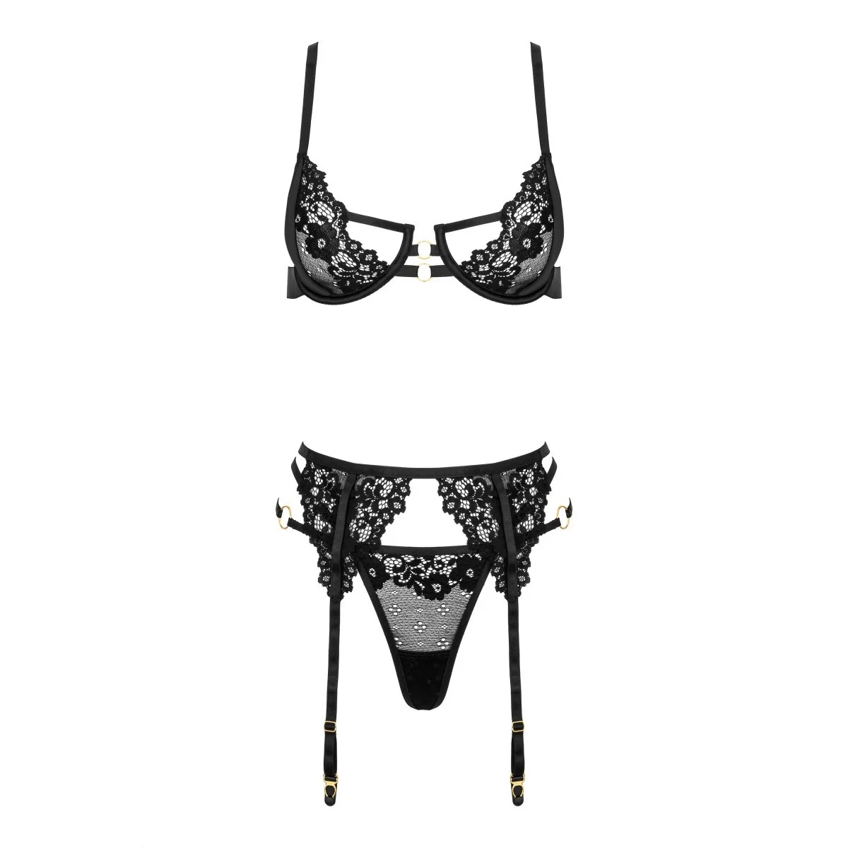 Lacina 3er Set schwarz von Kotek kaufen | Fesselliebe