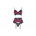 Randy 3er Set Burgunder-Schwarz von Cofashion Lingerie