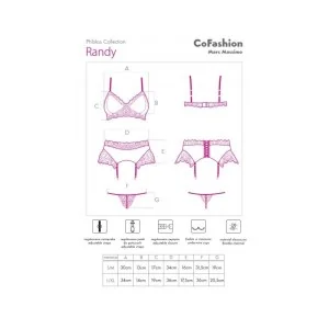 Randy 3er Set Burgunder-Schwarz von Cofashion Lingerie