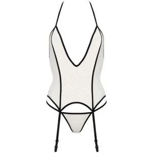 Mayennie Korsett & Tanga Ekru-Schwarz von SpaleXLine