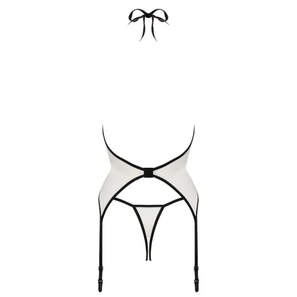 Mayennie Korsett & Tanga Ekru-schwarz von SpaLeXLine kaufen | Fesselliebe