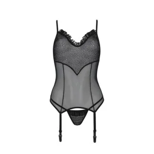 Odrevia Korsett & Tanga Schwarz von Avanua