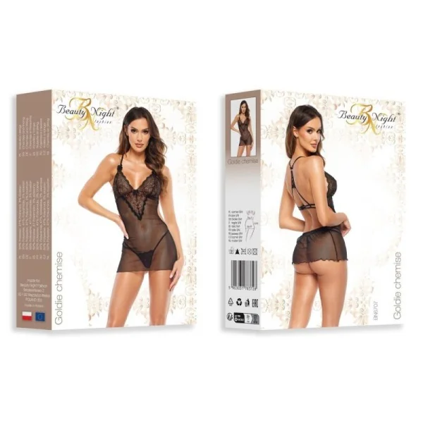 Goldie Chemise & Tanga schwarz von Beauty Night Fashion kaufen | Fesselliebe