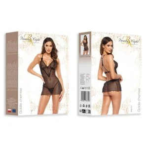 Goldie Chemise & Tanga Schwarz von Beauty Night Fashion