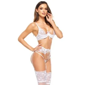 Rose 3er Set Weiss von Beauty Night Fashion