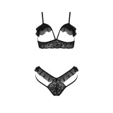 Dolly 2er Set mit offenem BH Schwarz von Passion-Exklusiv | Fesselliebe.de