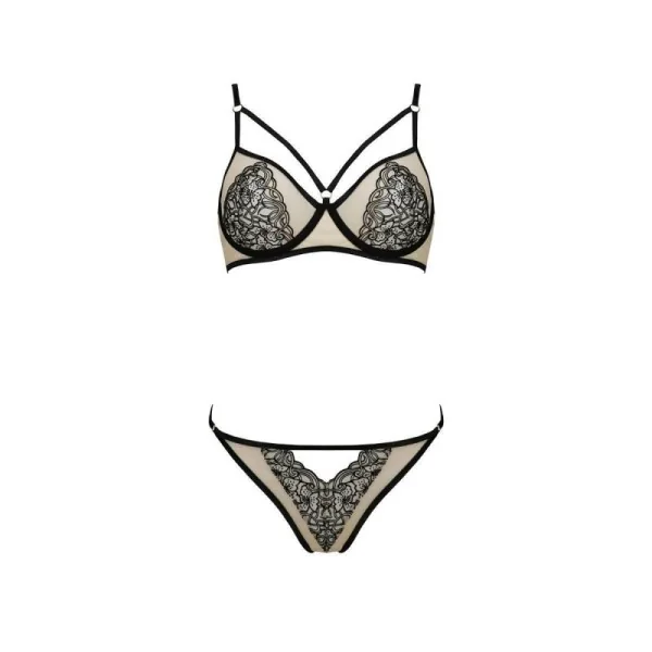 Lorina 2er Set beige-schwarz von Passion-Exklusiv kaufen | Fesselliebe