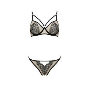 Lorina 2er Set Beige-Schwarz von Passion-Exklusiv
